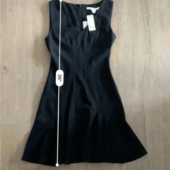 NWT Diane Von Fustenberg Clara Shift Mini Dress - Black - Size 2 - Picture 12 of 14